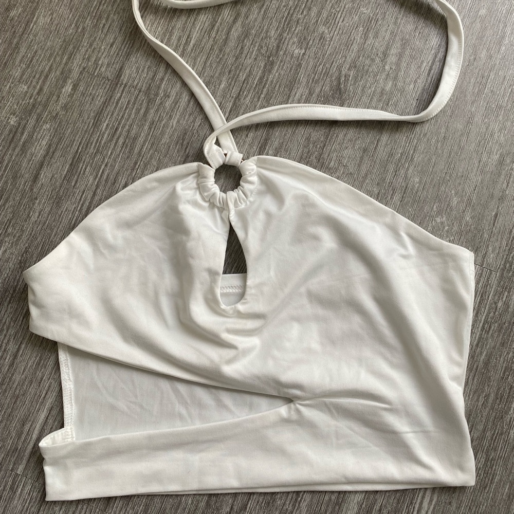 SHEIN White Tie Top